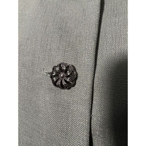 Leslie Fay Vintage 3 Pc Skirt Blazer Scarf Green - Picture 10 of 16